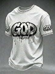 Men's Christian God Is Good Cross Short Sleeve T-shirt