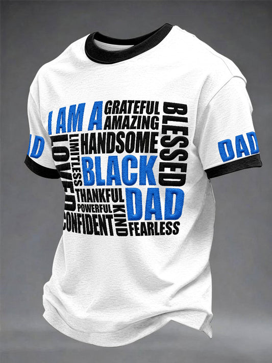 Men's βI Am A Black Dadβ Father's Day Fun Casual T-shirt
