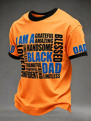 Men's “I Am A Black Dad” Father's Day Fun Casual T-shirt