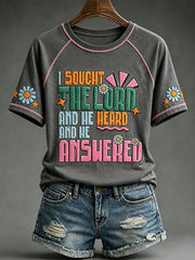 Women's "I sought the lord and he heard and he answered" T-shirts