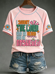 Women's "I sought the lord and he heard and he answered" T-shirts