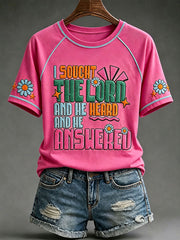 Women's "I sought the lord and he heard and he answered" T-shirts
