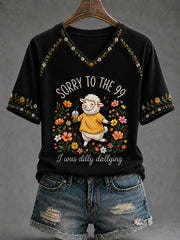 Women's Funny Christian I Was Dilly Dallying Short Sleeve T-shirt
