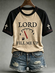 Women's Faith Theme Print Pattern Printed Leisure Round Neck T-shirt