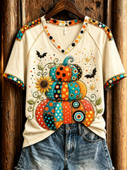 Women's Halloween Pumpkin short-sleeved T-shirt