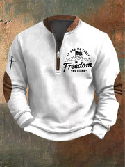 Men's In God We Trust In Freedom We Stand Sweatshirt
