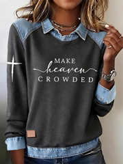 Women's Make Heaven Crowded Print Sweatshirt
