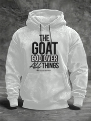 Men's GOAT Oversized Drop-Shoulder Hoodie with Pockets