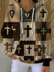 Women's Patchwork of Faith Printed Tops