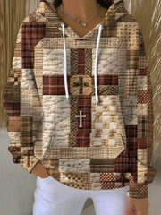 Women's Patchwork of Faith Printed Tops