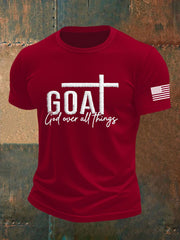 Men's God Over All Things Cross Short Sleeve T-shirt