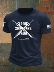 Men's Faith Printed imitation cotton short-sleeved T-shirt