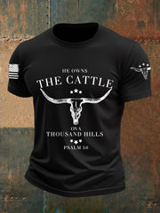 Men's He Owns The Cattle On A Thousand Hills Short-sleeved T-shirt