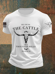 Men's He Owns The Cattle On A Thousand Hills Short-sleeved T-shirt
