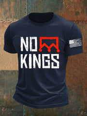 Men's No Kings Protest Sign AntiTrump T-shirt