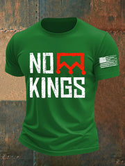 Men's No Kings Protest Sign AntiTrump T-shirt