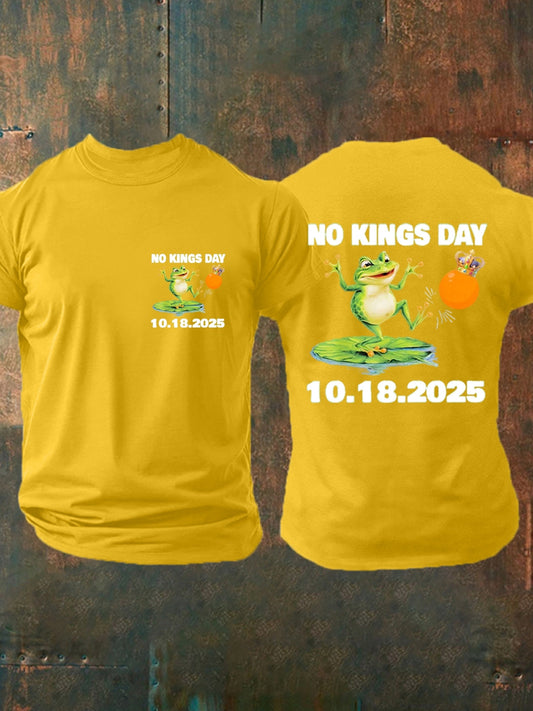 Men's No Kings Portland Frog Protest 10.18.2025 T-shirt