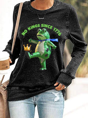 Women's No Kings Since 1776 Print Sweatshirt
