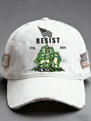 Unisex Frog Resist Print Hat
