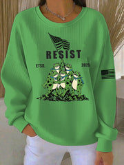 Women's Frog Resist ETSD 2025 Ribbed Round-Neck Sweatshirt