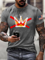 Men's No Kings Printed Casual T-shirt