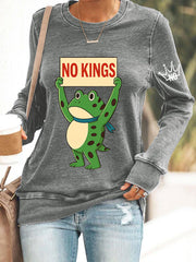 Women's No Kings In America Print Sweatshirt
