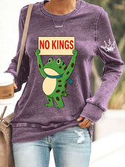 Women's No Kings In America Print Sweatshirt