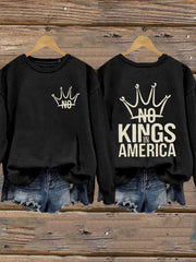 Women's No Kings In America Print Sweatshirt