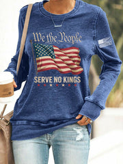 Women's We The People Serve No Kings Printed Sweatshirt