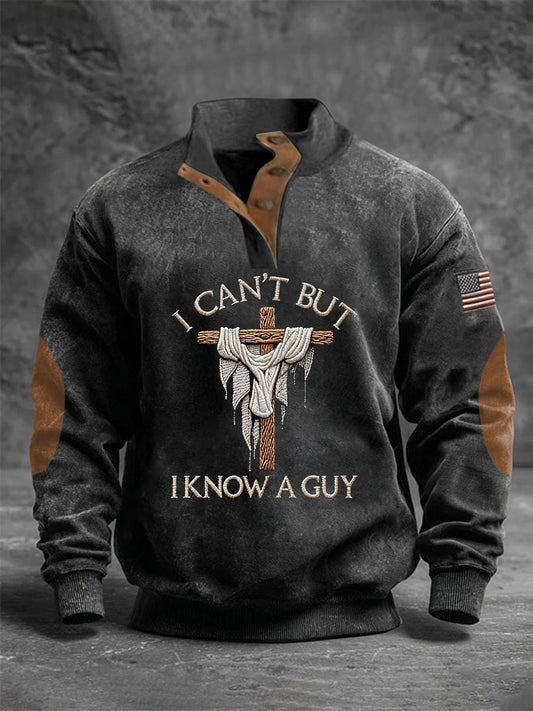 Men's I Can't But I Know A Guy Four-button Hoodie