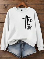 Women's I Am the Way, Truth, Life Faith Print Sweatshirt