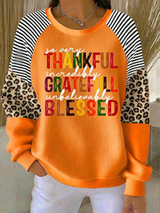 Women's Autumn Thanksgiving Round-Neck Sweatshirt