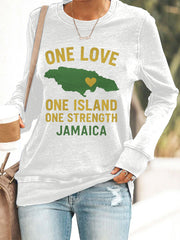 Women's Hurricane Melissa One Love One Island One Strength Jamaica Sweatshirt