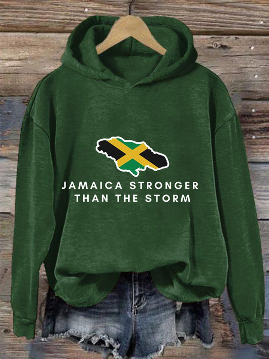 Women's Hurricane Melissa Jamaica Stronger Than The Storm Pray For Jamaica Hoodie
