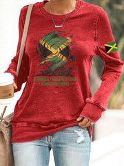 Women's Jamaica strong Polyester Waisted Sweatshirt