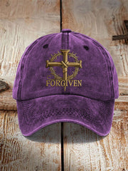 Unisex Forgiven Cross Faith Print Hat
