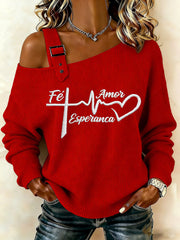 Women's Faith Print Casual Top