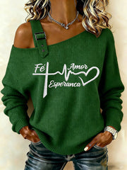 Women's Faith Print Casual Top