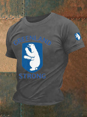 Men's Greenland Strong Printed Casual T-Shirt