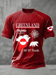 Men's Greenland Printed Casual T-Shirt