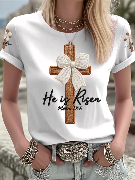 Women's He Is Risen Printed T-shirt