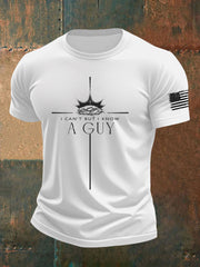 Men's 'I Can’t But I Know A Guy' Printed Casual T-Shirt