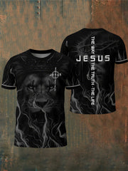 Men's Jesus Cross The Way, The Truth, The Life Short Sleeve T-shirt