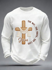 Men's Jesus Print Casual T-Shirt
