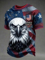Men's Armed Forces Day Print Casual T-Shirt
