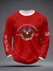 Men's America 1776-2026 Print Waffle Long-Sleeve T-Shirt