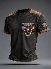 Men's America 1776-2026 Print Vintage T-Shirt