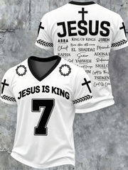 Men's Jesus Is King V-neck T-shirt