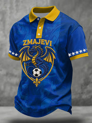 Men's Bosnia ZMAJEVI Football Lover Printed Casual Tops