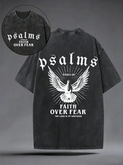 Men's Faith Over Fear Christian Washed Tee